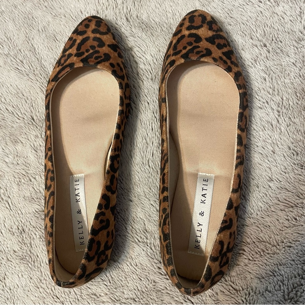 Kelly & Katie Leopard Print Ballet Flats
